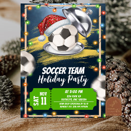 Invitation Christmas Soccer Holiday Party