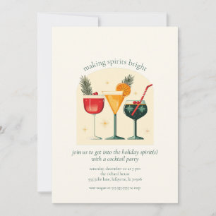 Invitation Christmas Spirits Holiday Cocktail Party