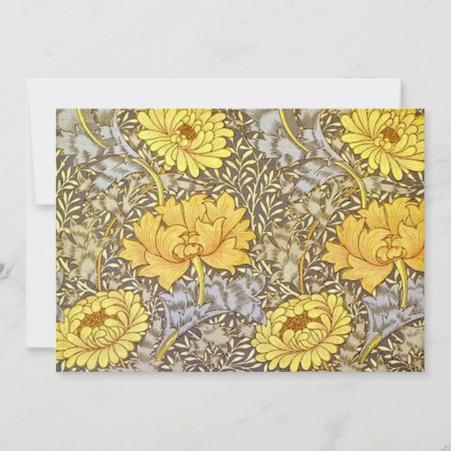 Invitation Chrysanthèmes par William Morris (Devant)