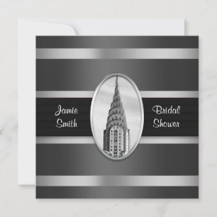 Invitation Chrysler Building ShowInvitation Black, Silver