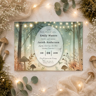 Invitation Chuchotements crépusculaires du mariage forestier