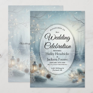 Invitation Chuchotements d'un mariage au solstice d'hiver