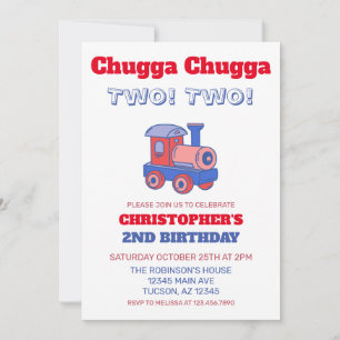 Invitation Chugga Chugga Deux ! Deux!