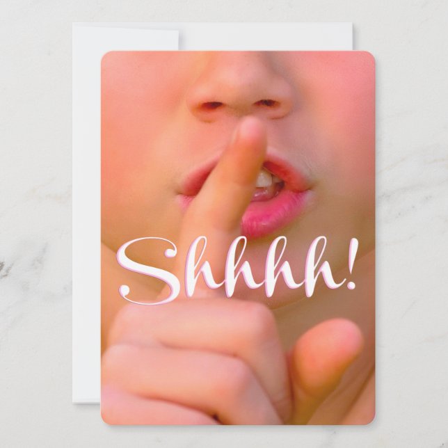 Invitation Chut ! C'est une fête spéciale Elegant Surprise (Devant)