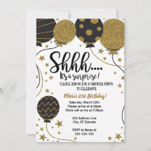 Invitation Chut... C'est une fête surprise