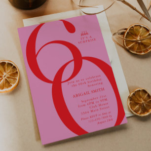 Invitation Chut ! C'est une fête surprise pour un 60e anniver