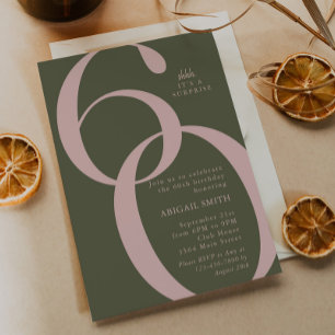 Invitation Chut, c'est une fête surprise pour un 60e annivers