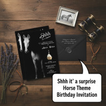 Chut c'est une surprise Cheval Eux Anniversaire