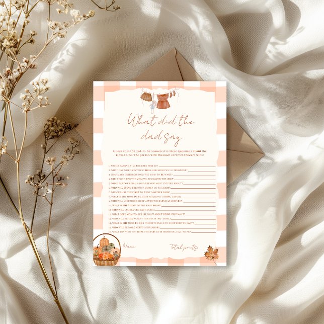 Invitation Chute amoureuse Qu'a dit le père Baby shower (Créateur téléchargé)