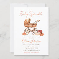 Chute Citrouille poussette bébé Baby shower d'arro