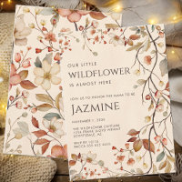 Chute Cottagecore Boho Beige Fleur sauvage Baby sh