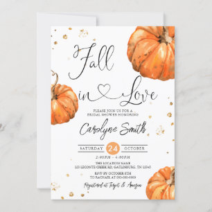 Invitation Chute d'amour Citrouille de douche nuptiale Invita