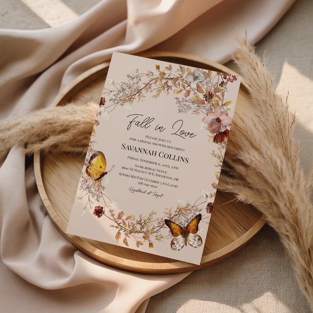 Invitation Chute d'amour Fleur sauvage de douche nuptiale Inv (Créateur téléchargé)
