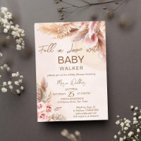 Chute d'amour pampas herbe baby shower boho