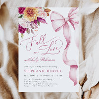 Chute dans l'amour Baby shower Bow rose