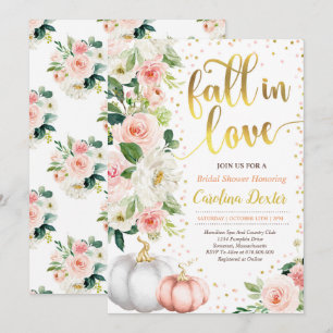 Invitation Chute d'invitation de douche nuptiale Chute dans l