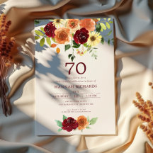 Chute élégante | Automne Floral 70e anniversaire