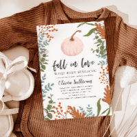 Chute en amour Baby shower Citrouille rose