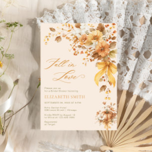 Invitation Chute en amour Boho Fête des mariées florale