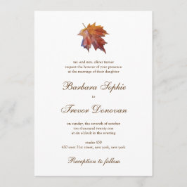 Invitation Chute en amour Nature Thème Aquarelle Mariage feui