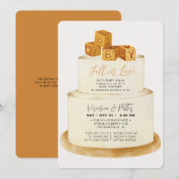 Chute en amour Neutre Autumn Cake Baby shower