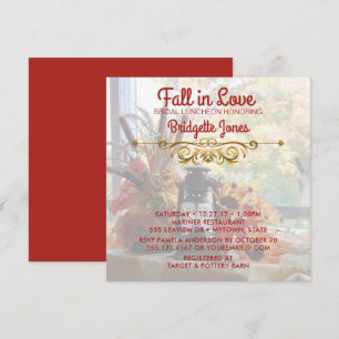 Invitation Chute en Amour Nuptiale Déjeuner Wedding shower Au