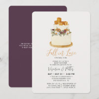 Chute en amour Purple Autumn Cake Baby shower