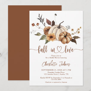 Invitation Chute en Amour Terrain Floral Fête des mariées d'a