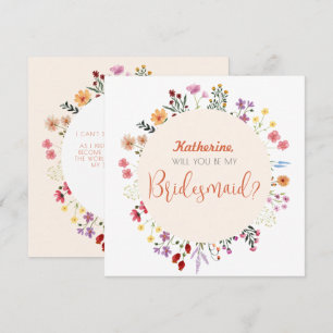 Invitation Chute Fleur sauvage Whimsical Floral Bridesmaid