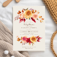 Chute Floral Golden Scarlet Baby shower Feuille