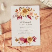 Chute Floral Golden Scarlet Mariage Feuille