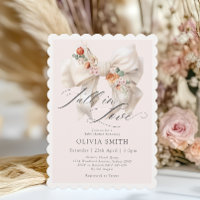 Chute Florale Bow Blanc Chute en Baby shower d'amo