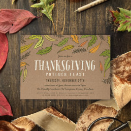 Invitation Chute Folig Thanksgiving Potluck Dîner