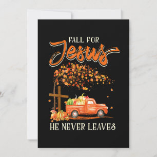Invitation Chute Pour Jésus Il N'A Jamais Feuille Heureux Hal