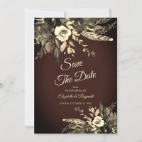 Chute Romantique spectaculaire Brown floral Enregi