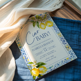 Invitation Ciao Baby Amalfi Coast Lemon Baby Shower