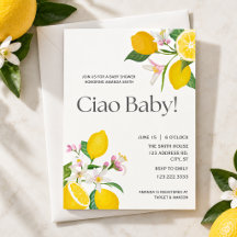 "Ciao Baby" Jolies citrons et fleurs italiens