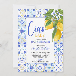 Invitation Ciao Baby Shower Côte Amalfitaine Lemon
