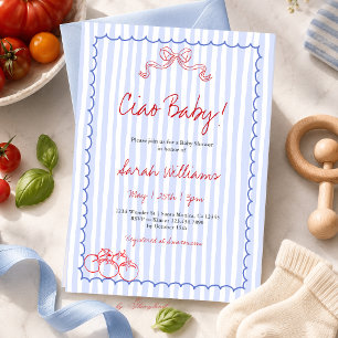 Invitation Ciao Baby Shower Italien Tomate Baby Shower