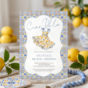 Invitation Ciao Bella Bridal Shower italien