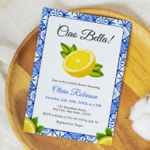 Ciao Bella Bridal Shower Italien Méditerranéen