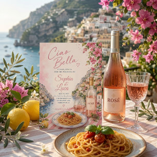 Invitation Ciao Bella Positano Rose Luxueux