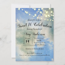Ciel bleu et nuages blancs | Sweet 16 anniversaire