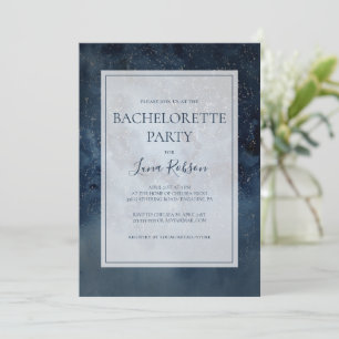 Invitation Ciel Céleste De Nuit Avec Frame Bachelorette
