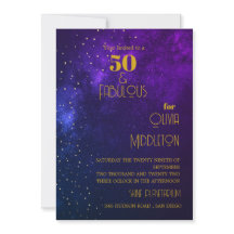 Ciel du soir d'anniversaire 50 ans Astral Gold Sta