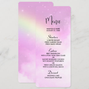 Invitation Ciel rose avec Citron jaune arc-en-ciel