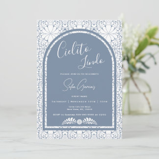Invitation Cielito Lindo Art Populaire Mexicain Bl
