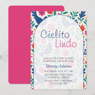Invitation Cielito Lindo Baby shower mexicain