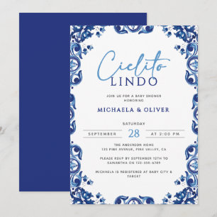 Invitation Cielito Lindo Carrelage Mexicain en Talavera Baby