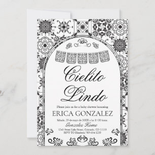 Invitation Cielito Lindo Garçon Baby Shower Papier Découpé